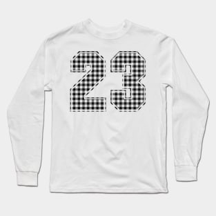 Plaid Number - 23 - Dark Long Sleeve T-Shirt